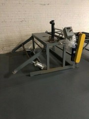 Material Unroll and Reroll Unit with Tapeler Applying System Mfg. Unknown Used