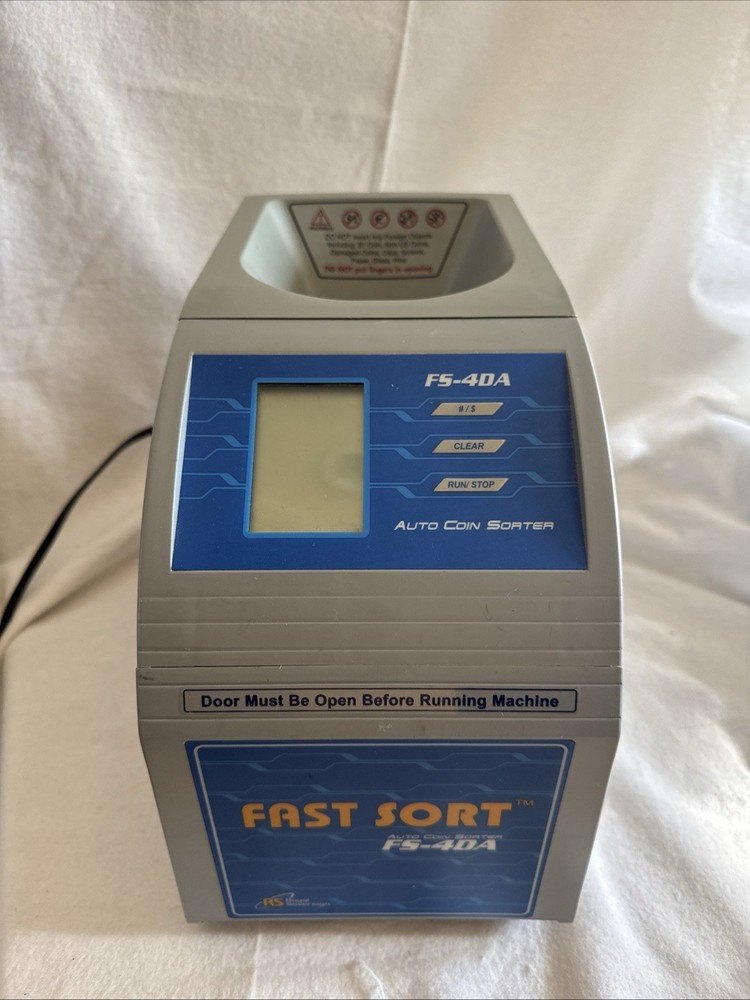Royal Sovereign FS-4DA Fast Sort Auto Coin Sorter Counter Tested Working Great