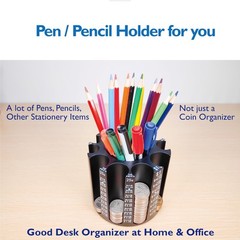 Coin Sorter Pen Holder Change Counter Pencil Holder as Desk Organizer, Coin C…