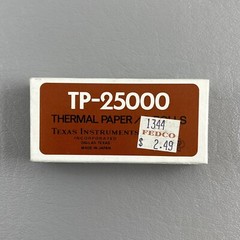 Vintage Texas Instruments TP-25000 Thermal Paper Rolls Made In Taiwan New 5 Roll