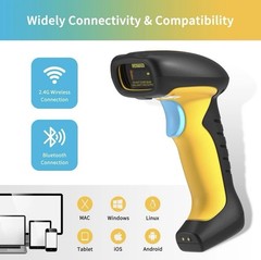 NETUM Upgraded QR Industrial Bluetooth Barcode Scanner with Charging Dock, (H3)