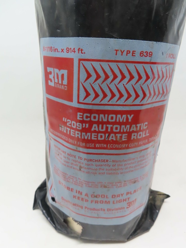 Opened Roll Type 639 3M Brand Economy 209 automatic Intermediate Roll Copy Paper