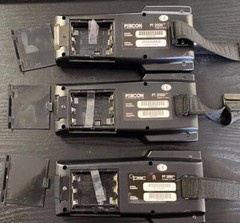 LOT OF 3 PERCON PT 2000 MOBILE HANDHELD COMPUTER BARCODE SCANNER- FOR PARTS ONLY