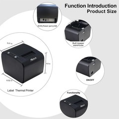 Thermal Label and Receipt Printer USB+Bluetooth Connection Suitable for stores