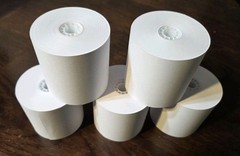 3″ x 165′ 1-Ply White Bond Cash Register Receipt POS Paper Rolls – 5 Count