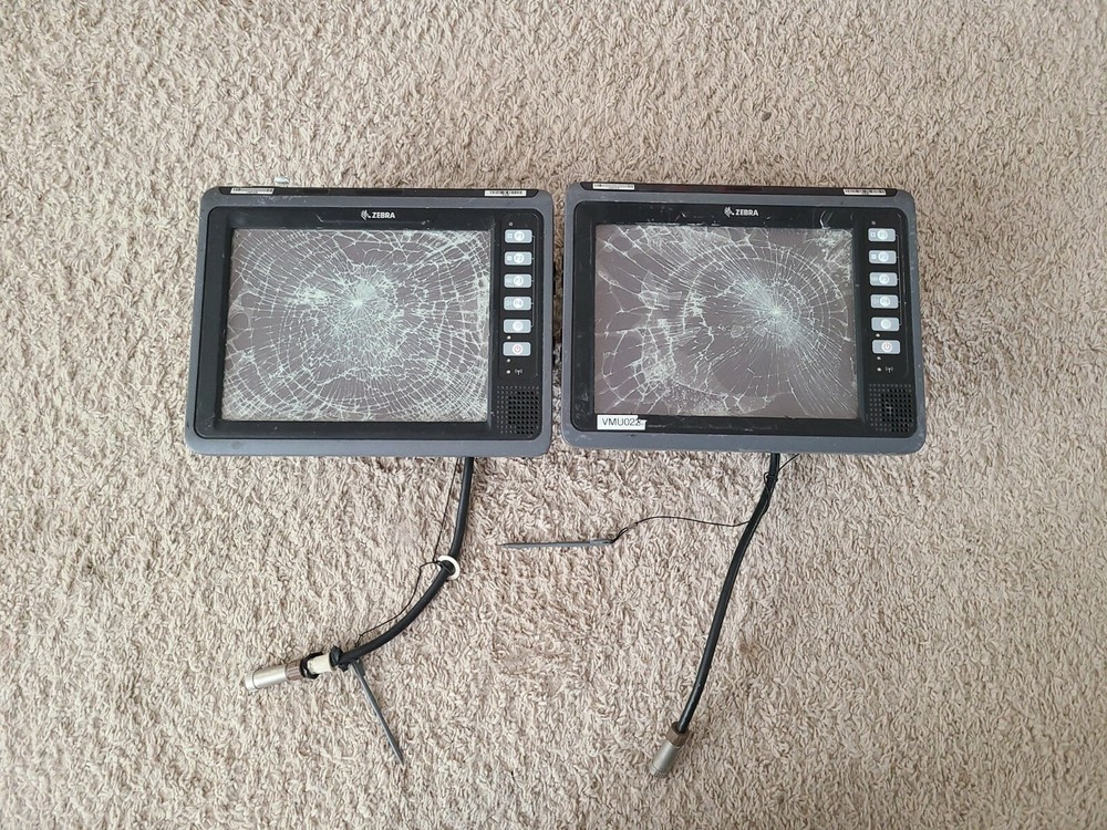 (2) Motorola Zebra VC70N0-MA0U702G7WR Vehicle Computer & 86-149830-01 DC-DC PS