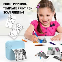 10 Rolls Mini Printer Paper – 5 Thermal Sticky & 5 Plain, 57X25mm for Inkless…