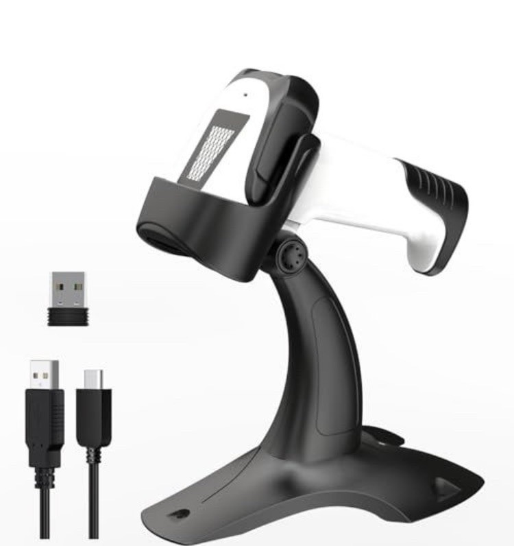 3 in 1 Bluetooth 2.4GHz Wireless Handheld 1D Barcode Scanner USB QR Code Reader