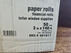 Financial Paper Rolls Fro. Staples 3″ x 140 Ft. 50 Rolls