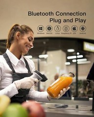 Inateck 1D Barcode Scanner Bluetooth W/ AI Wireless Handheld Fast Precise Scan