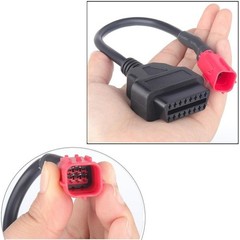 Motorcycle 6 Pin Euro5 OBD Adapter KTM Piaggio Vespa ECU Diagnostic Plug Cable