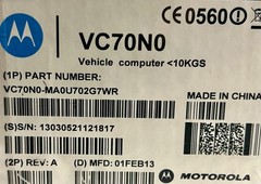 Motorola VC70N0-MA0U702G7WR ruggedized vehicle-mounted computer Open Box
