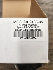 Epson ERC-30/34/38 Black/Red Ribbon 5 ea. 7009-01 New