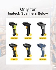 Inateck 2D Wireless Bluetooth Barcode Scanner With Charging Base BCST-73+BS04001