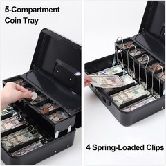 Portable Cash Box with Secure Combo Lock