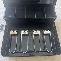 KYODOLED Locking Cash Box with Lock,Money Box with Cash Tray,Lock Safe Box with