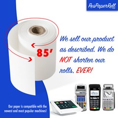 2 1/4″ x 85′ First Data FD130 FD50 FD55 FD100Ti Thermal Paper 50 Rolls !!!