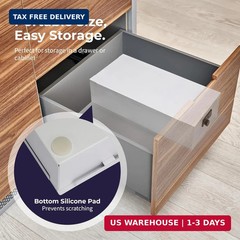Volcora Cash Box Money Organizer – 15″ x 7.5″ x 4″ Cashbox 5 Compartments Drawer