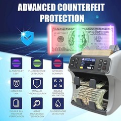 Deteck DT800 Bank Grade Mixed Denomination Money Counter White