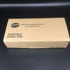 Addressograph Bartizan Portable Model 4200 Credit Card Imprinter Manual Slider