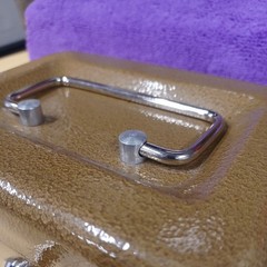Vintage Small Metal Cash Document Box With Change Tray Locking Key Brown 6 X 4.7