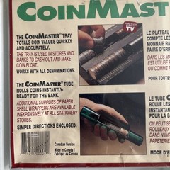 Vintage CoinMaster Coin Counter Change Tray 0.01-$1.00 for Use with Tube Rolls