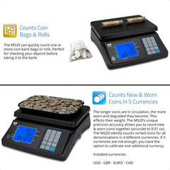 MS20 Coin Counting Scale – Money Cash Currency Weighing Machine