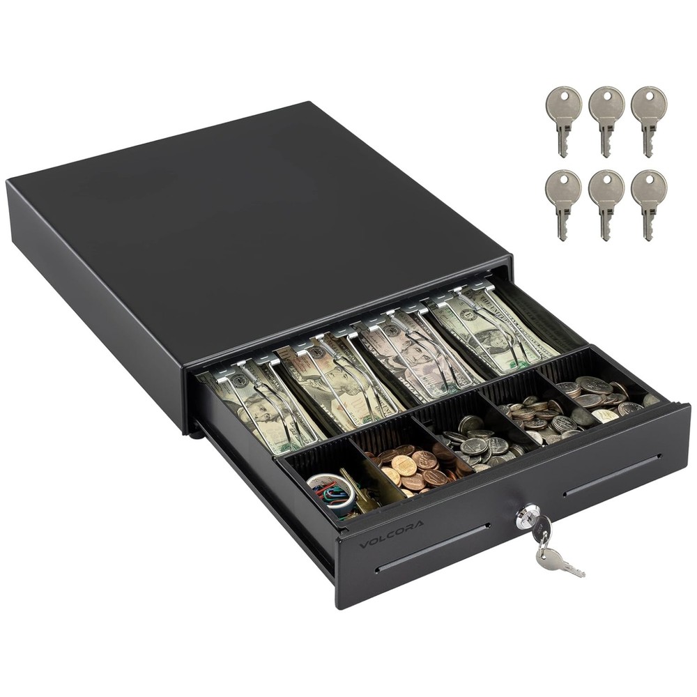 Small Business Cash Register Drawer with 4 Bill 5 Coin Slots
