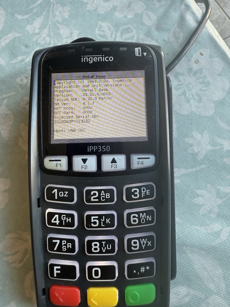 Ingenico iPP350 Credit Debit Card Reader With Power Cord Used