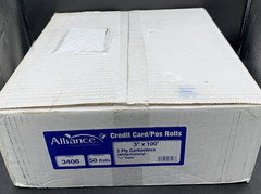 Alliance 2 Ply Carbonless Receipt Rolls 3″ x 90′ 2-Ply White/Canary 50 Rolls