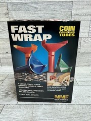 COIN COUNTING TUBES FAST WRAP NR MMF INDUSTRIES PENNY NICKEL DIME QUARTER USA