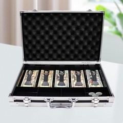 Large Cash Box with Money Tray, Lockable Money Box for Cash, Large Cash Organize