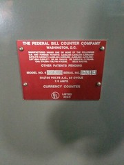 Vintage Federal Counter Company Model 6MA 120V Currency Counter Parts Only