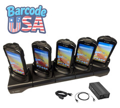 ✅SET OF 5 Zebra TC57 Android Handheld Barcode Scanners +Cradle +Cases!🔥⭐