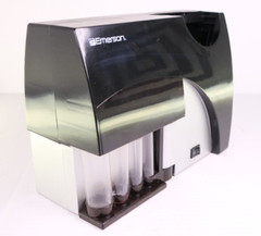 Emerson 4-Barrel Automatic Coin Sorter as is for parts, No Power Supply See Pics