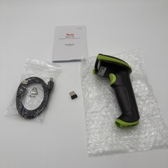 Tera Wireless Barcode Scanner 2.4GHz USB Wired 1D Laser Rechargeable Green