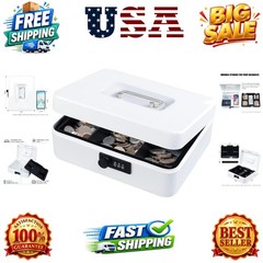 Large Cash Box with Combination Lock,Safe Metal Box for Money, Storage Lock B…