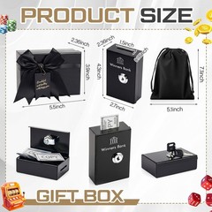 CroBlissful 3 Pcs Metal Casino Cash Box for Gambler, Winners Bank Pocket Size…