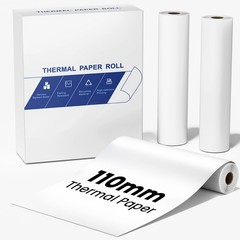 110mm Thermal Printer Paper 3 Rolls Compatible A285M A282M White Roll