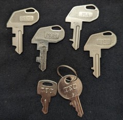 TEC Set of 6 Cash Register Keys 9R Series for TEC MA-1350 Register
