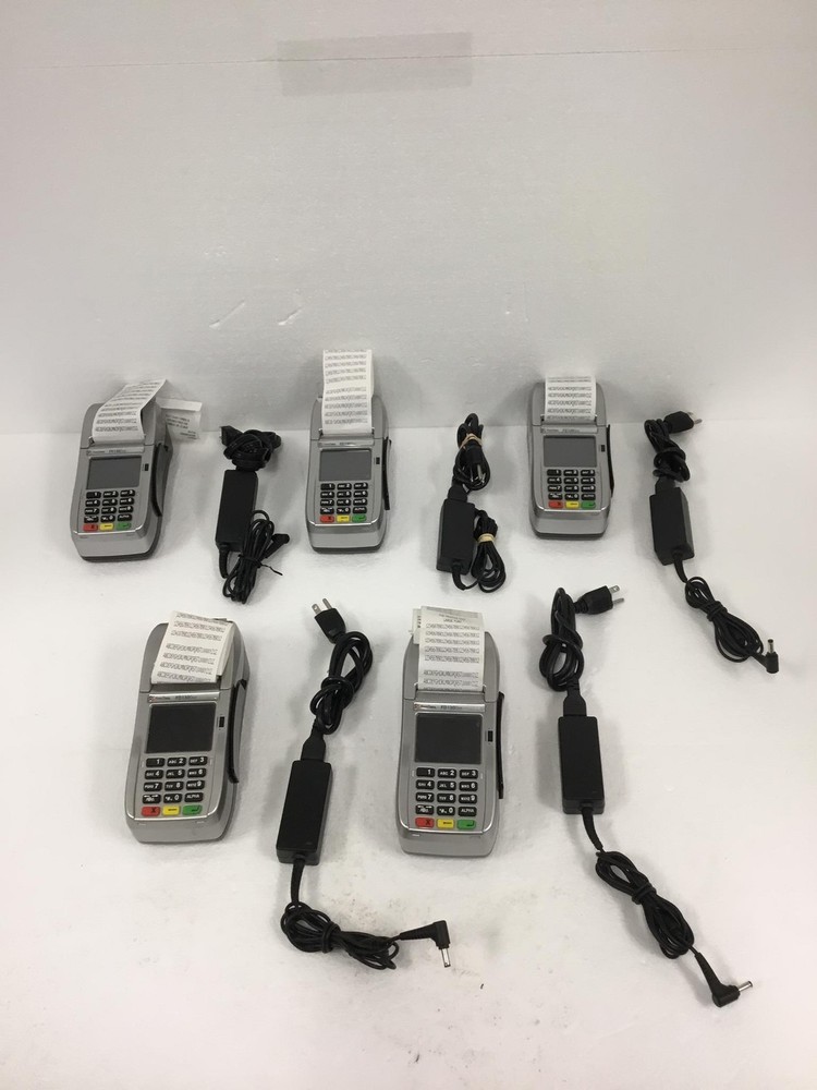 3x FIRST DATA FD130DUO Credit Card Terminal w/Printer, AC Adapter, FREE SHIPPING