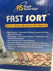Royal Sovereign Fast Sort FS-3D Digital Coin Sorter Counter Anti-Jam Box Manual