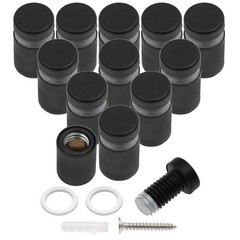 12 tornillos de acero inoxidable de 1/2″ x 0,78″, para montaje en pared.