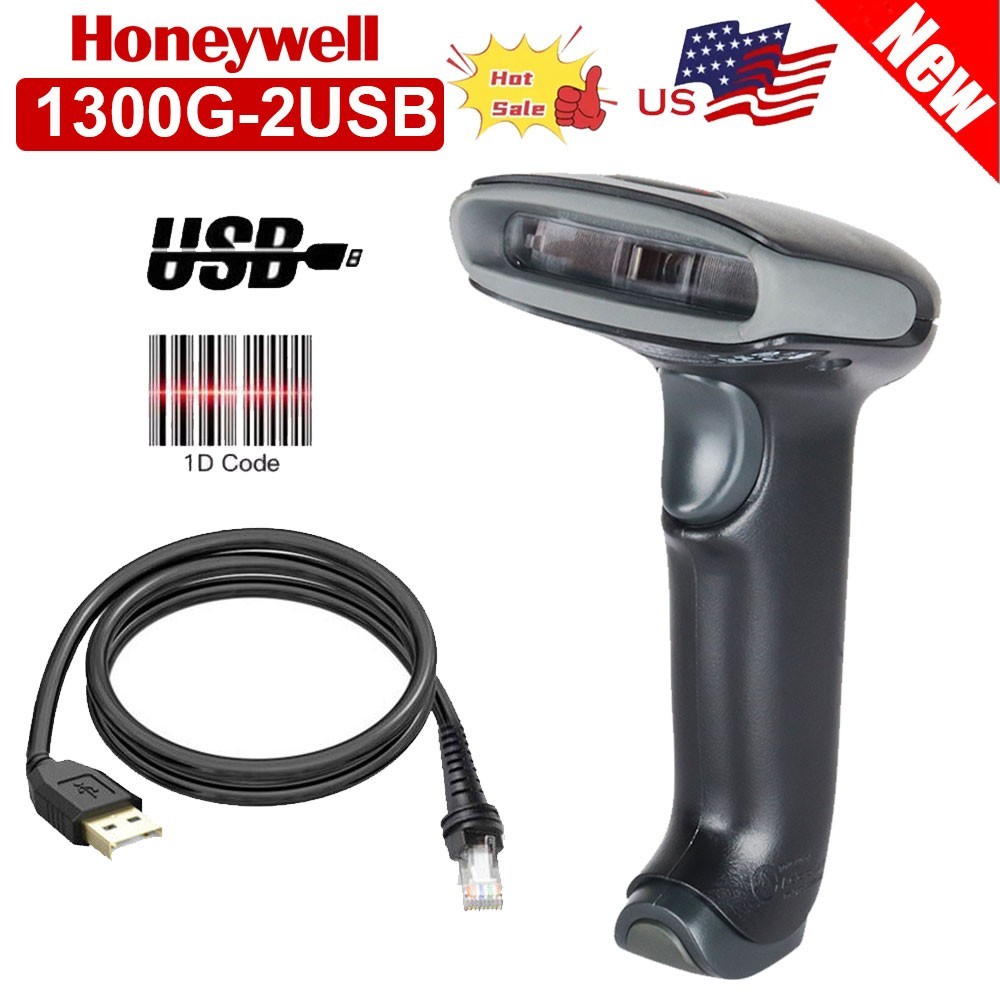 Honeywell 1300G-2USB 1D Wired Handheld USB Barcode Scanner Reader w/ Cable USA