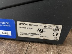 Epson TM-T88IIIp Thermal Receipt Printer – Grey with AC Adapter and Power Cord