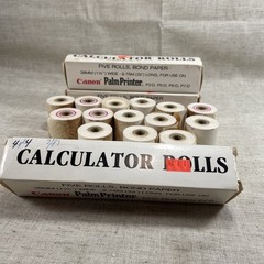 Canon Palm Printer Calculator Bond Paper P3-P7-D Vintage 13 Rolls Bond Paper