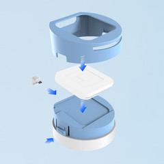 Dock for Square Reader – Compatible with 1St and 2Nd Generation Square Reader