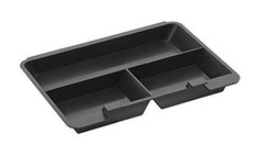 Cash Box with Tray 8 Liter Grey Steel Key Lock Portable For Money