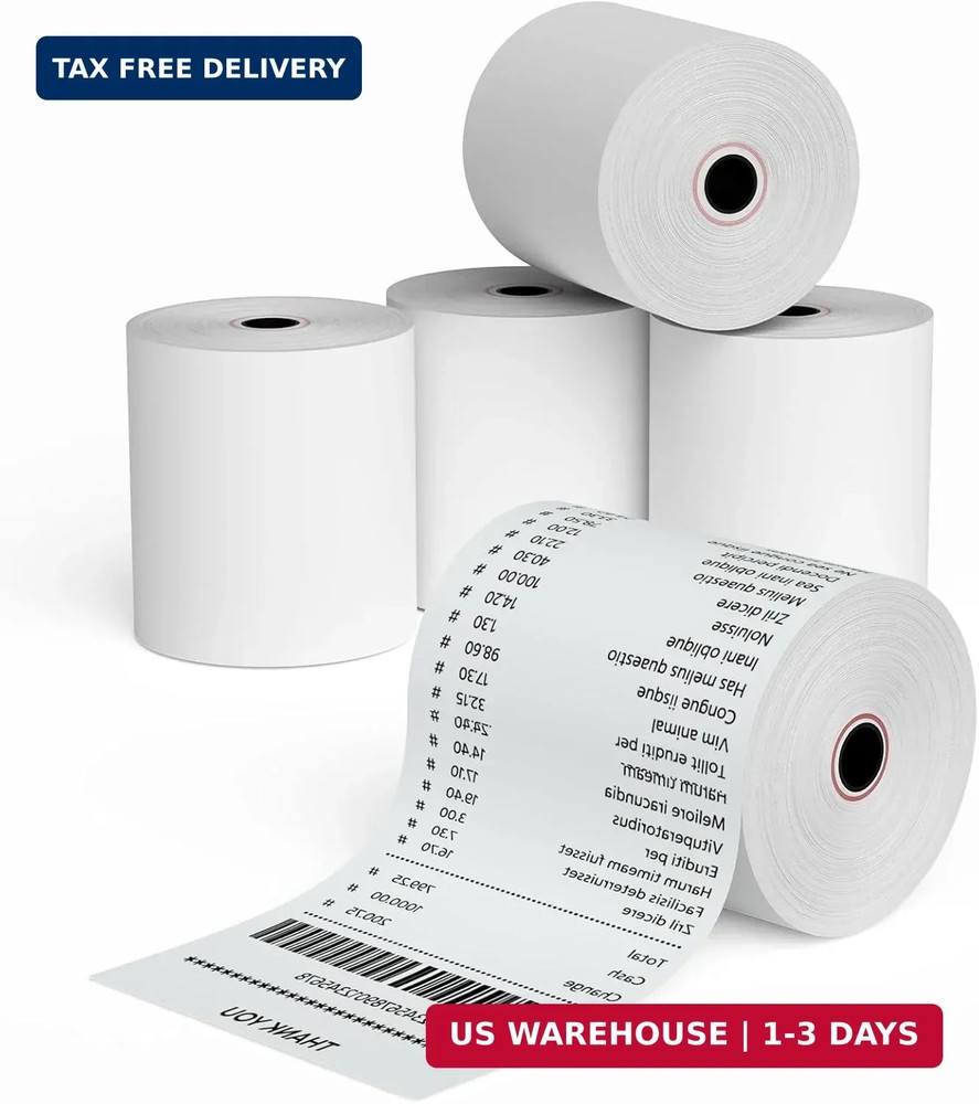 Jayard 2-1/4″ X 85′ Thermal Paper Rolls for Credit Card -2.25 x 85 ft Thermal Pa