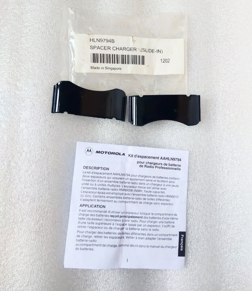 HLN9794B Motorola HLN9794B Spacer Kit Open Box with 2 Spacers Made In Singapore
